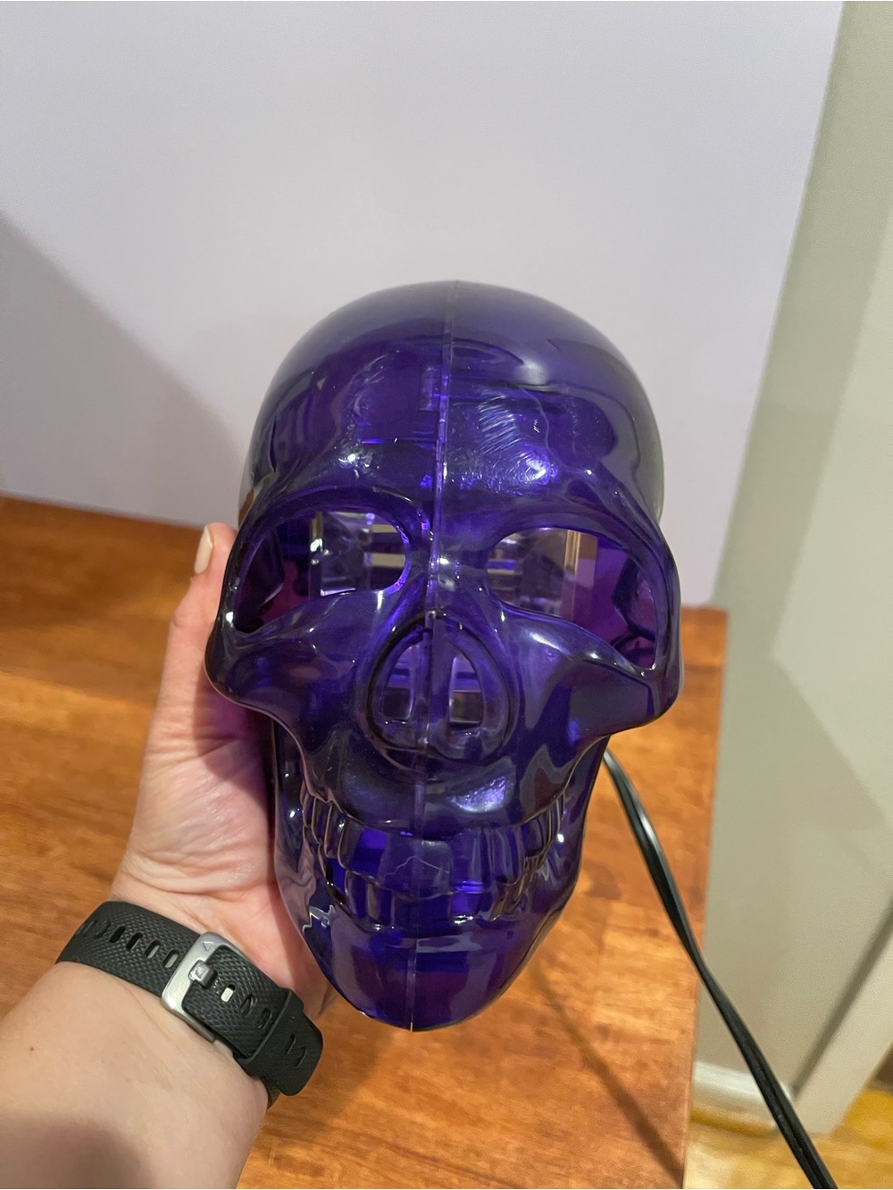 Eerie Illusions Skull Purple Translucent STROBE Light Halloween Vtg Y2K 2002